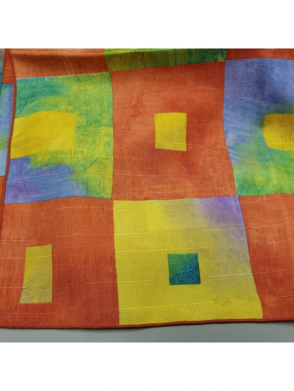 4 Napkins Dixieland Square NWT Home Wear USA Blue Yellow Orange